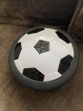 Black and White Soccer Hover Disc Air Glider